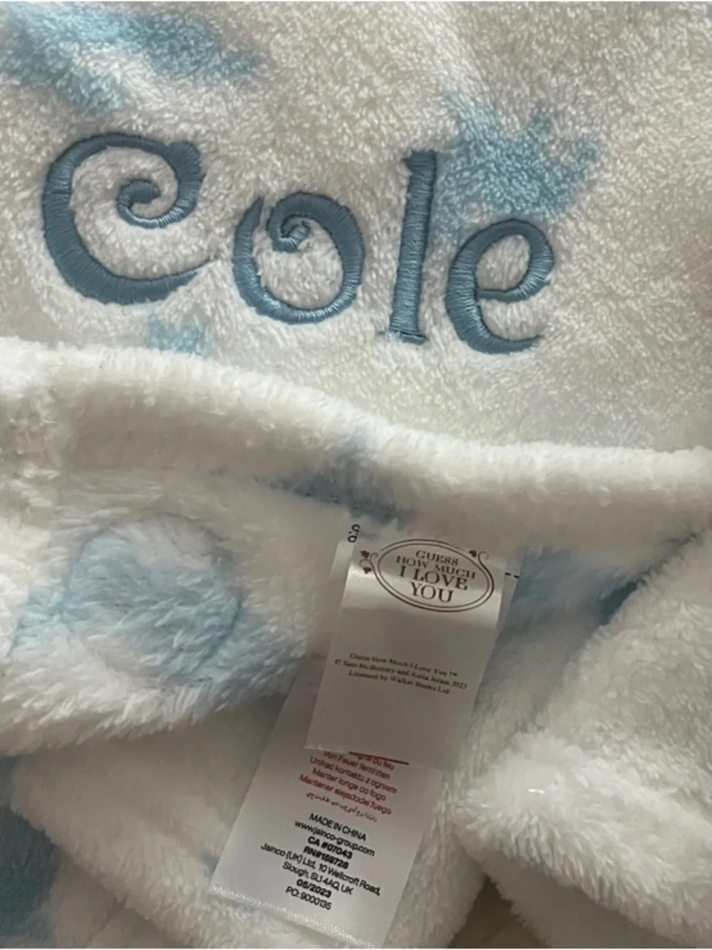 Personalized Baby “ guess how much I love you” Set - Blue 
